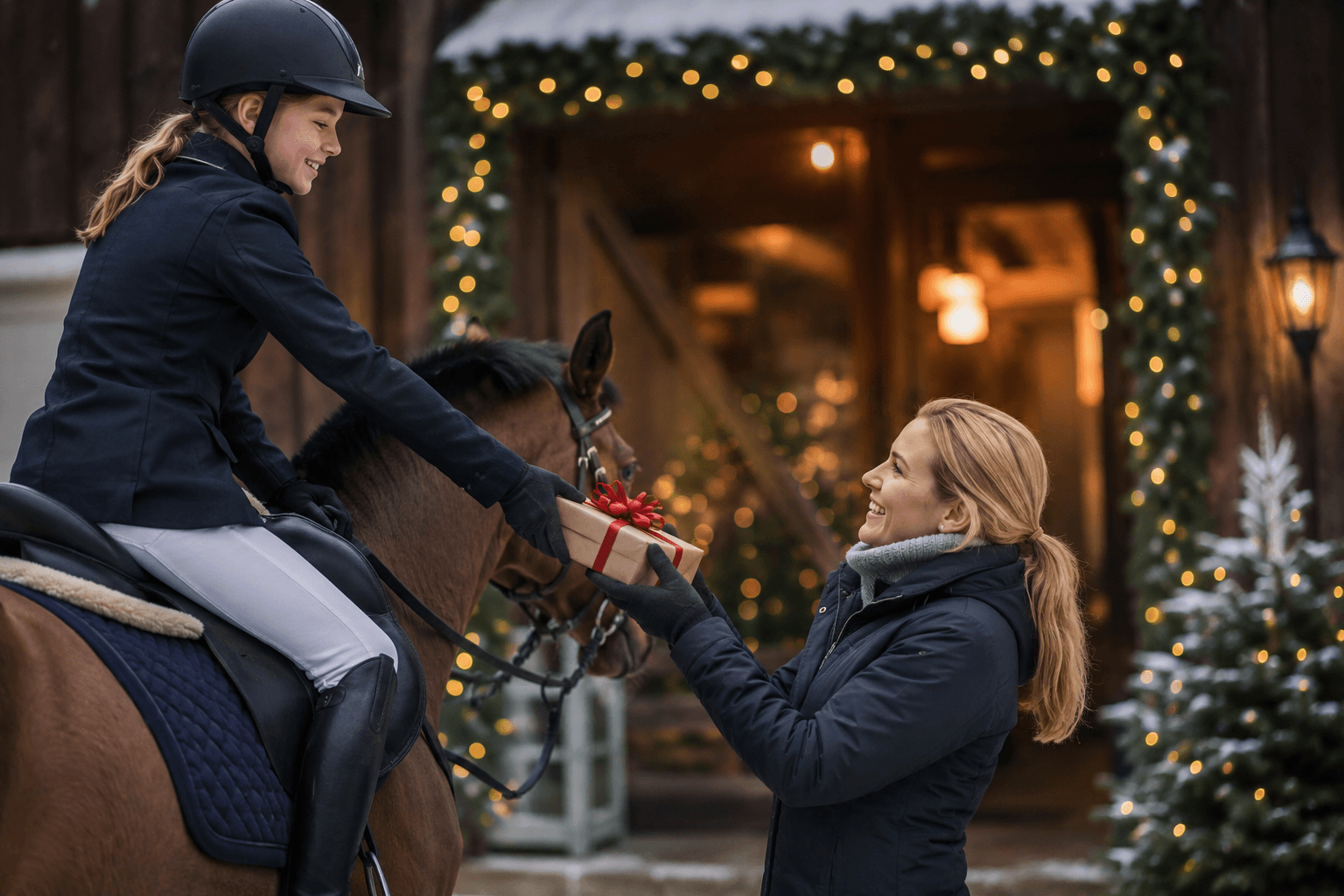 Kerstcadeau paarden